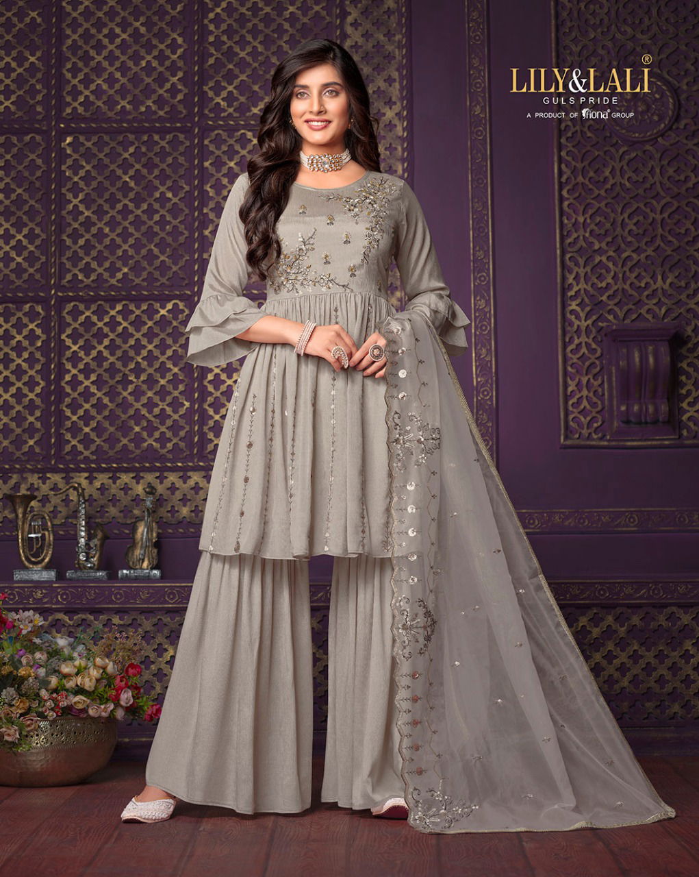 Eminent 2 By Lily And Lali Sharara Readymade Suits Catalog